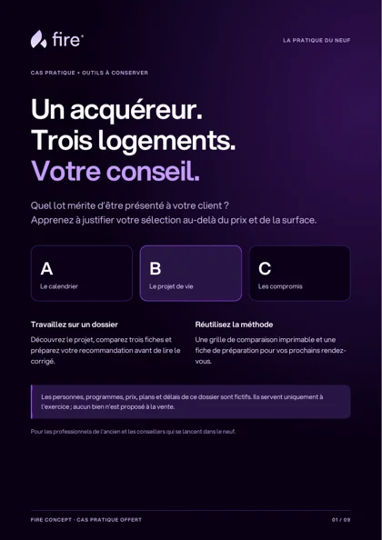 Couverture du guide FIRE : Un acquéreur. Trois logements. Votre conseil.